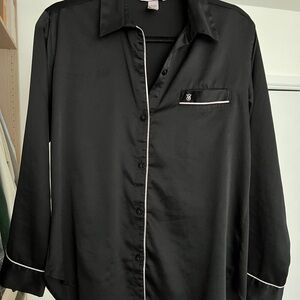 VICTORIA’S SECRET Satin Button Up PJ Top